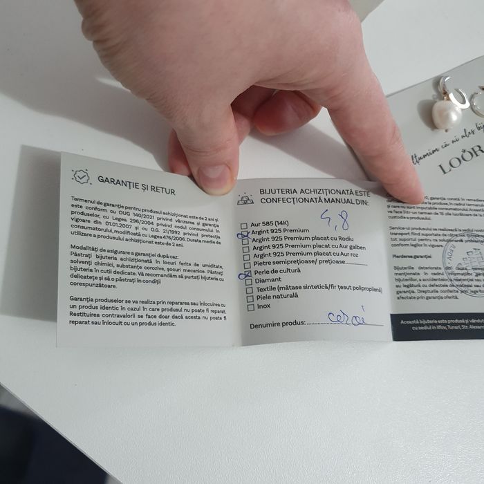 Cercei 925 premium cu perla de cultură Unreal Beauty 《LOOR 》