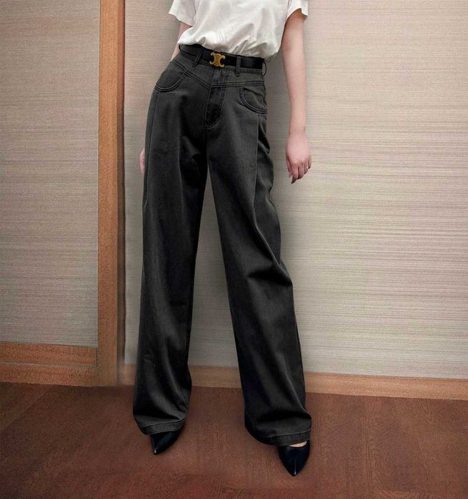 Jeans Celine cu curea inclusa marimea M L