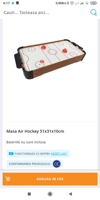 Air hockey pe baterii super distractiv NOU