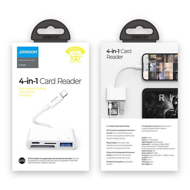 Адаптер Joyroom S-H142 HUB Lightning USB
