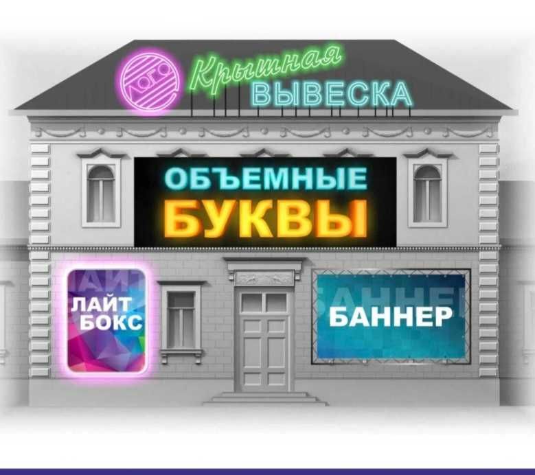 Объемные буквы. Наружная реклама. Вывеска.