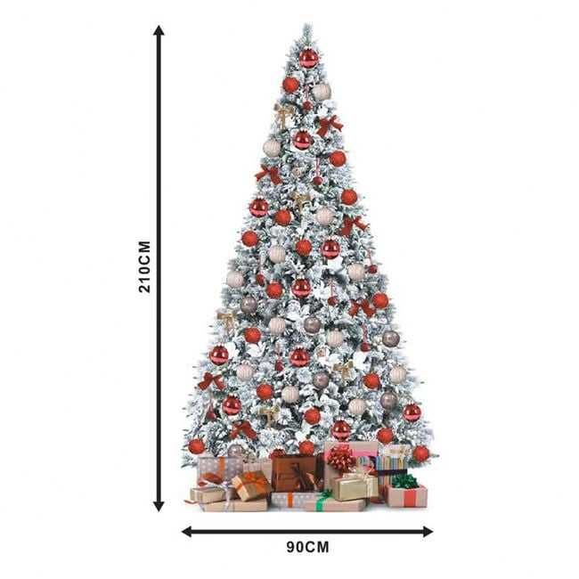 Brad de Craciun Artificial Verde Nins Slim cu 725 de Crengi - 210cm