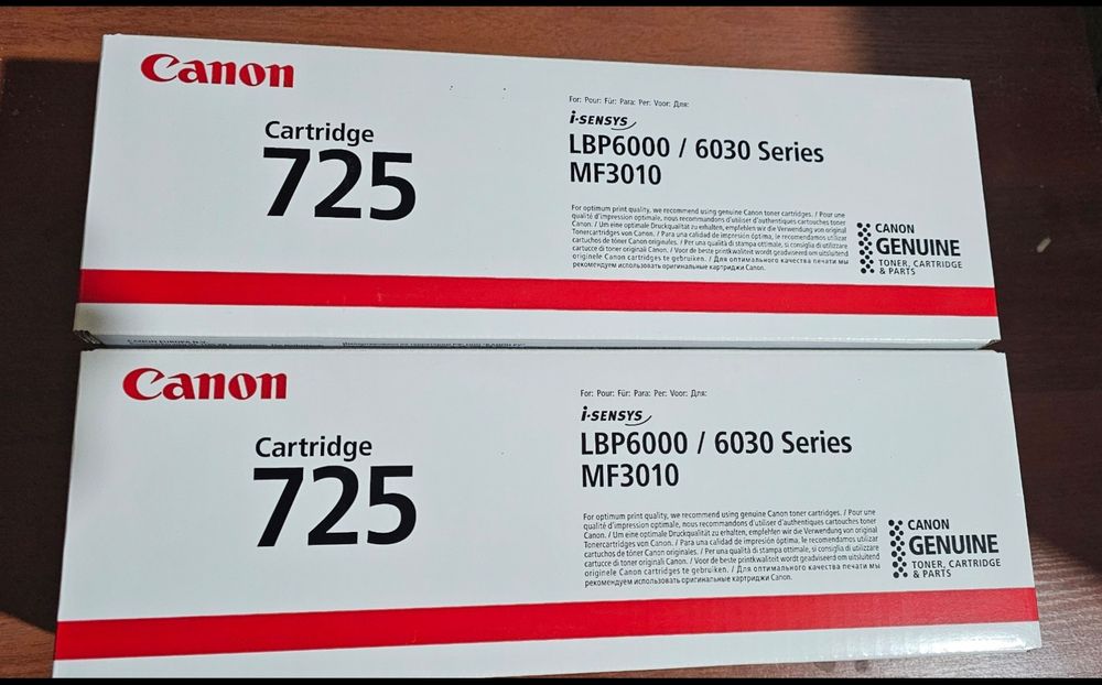 Canon 725 оригинал картриджи.