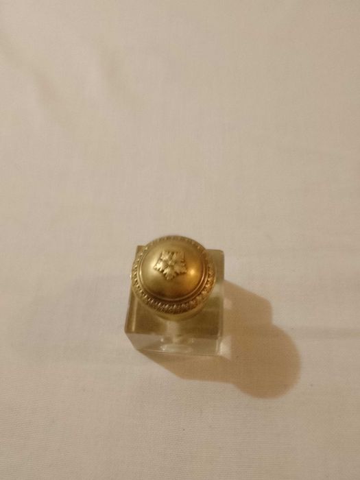 Мастилница кристално стъкло месинг 19 ти век