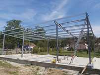 Hala sopru garaj 6x12m livrare, fundatie si montaj