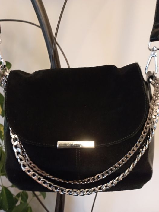 Чантичка от естествена кожа (кожен велур) 50 лв