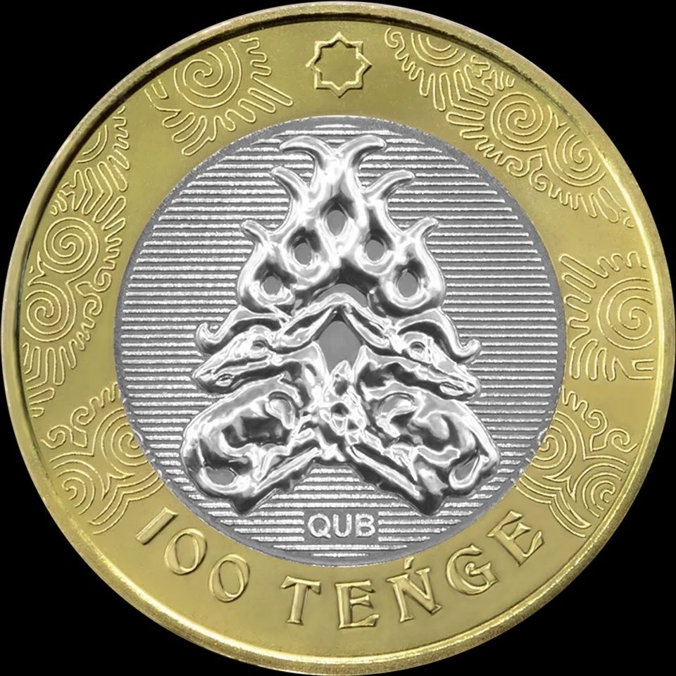 Монета 100 тенге.Олень Сакский/2022год.
