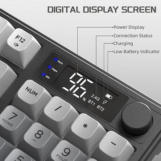 Беспроводная игровая клавиатура FREEWOLF M96 с кремовой мембраной и ра