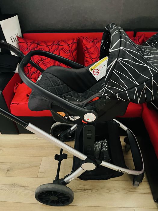 Комбинирана количка Lorelli - Ramona 3в1, Silver Stripe