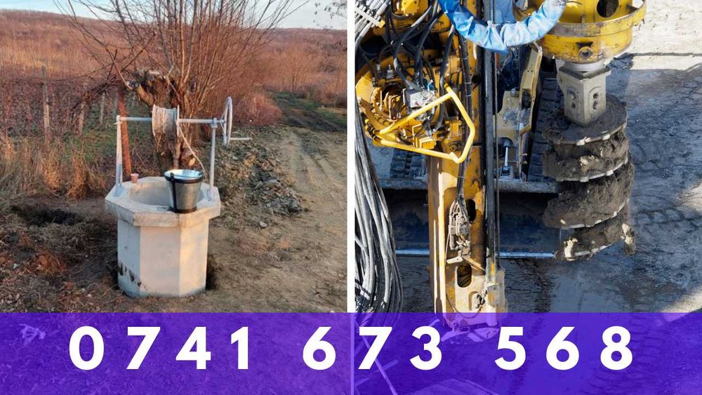 FANTANAR - Executam Foraje Fantani + Montaj Tuburi si Piloti forati