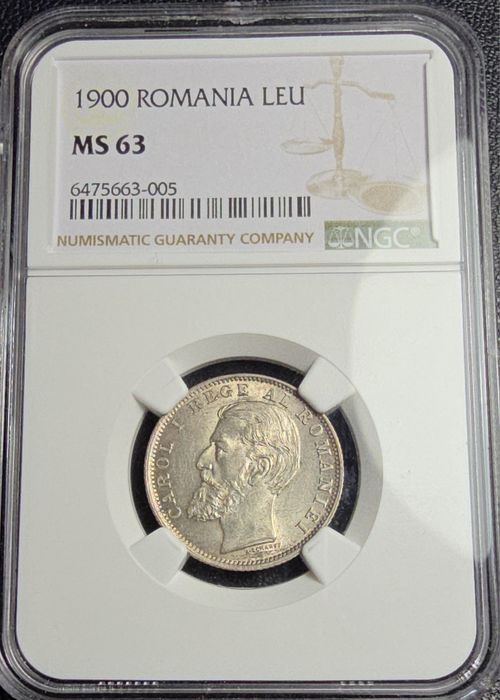 Moneda 1 leu 1900 MS63