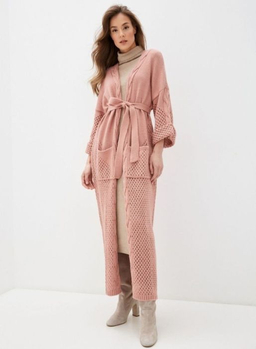 Кардиган вязаный удлинённый новый женский