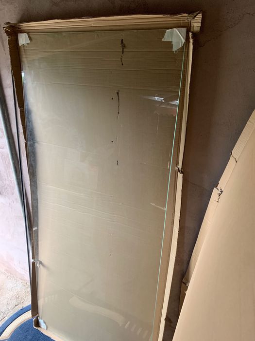 Perete fix pentru cabină de duș, sticla transparentă