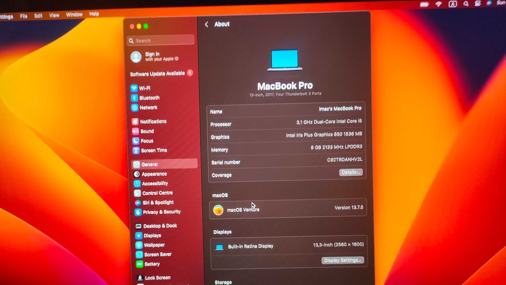 Macbook pro a1706 2017 г. retina display, touchbar