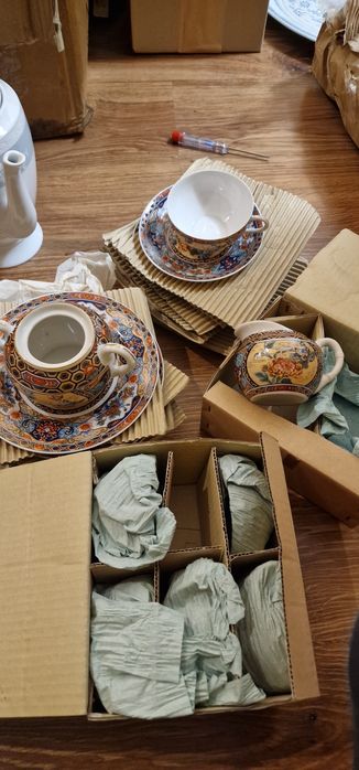 Set serviciu de masa 6 persoane din portelan fin stil japonez