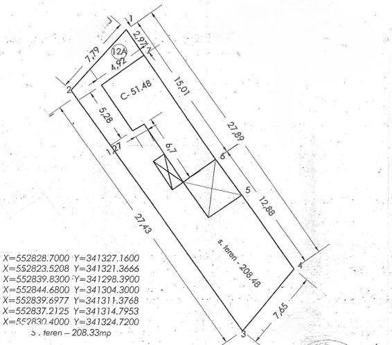 Teren + Casa batraneasca zona 1 Mai -Domenii