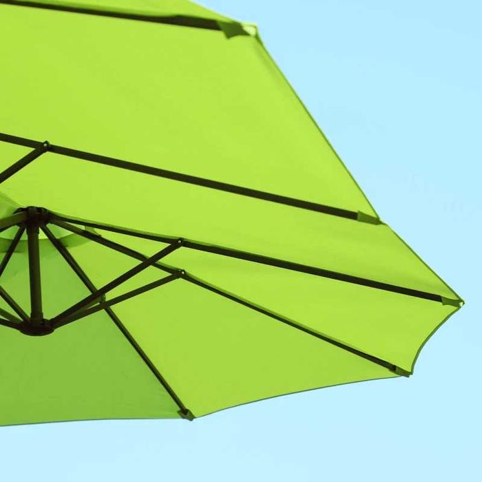 Двоен градински чадър Outsunny 455 x 270 см с ръчна манивела
