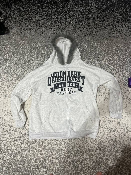 Зип худи с меховым капюшоном ,новое