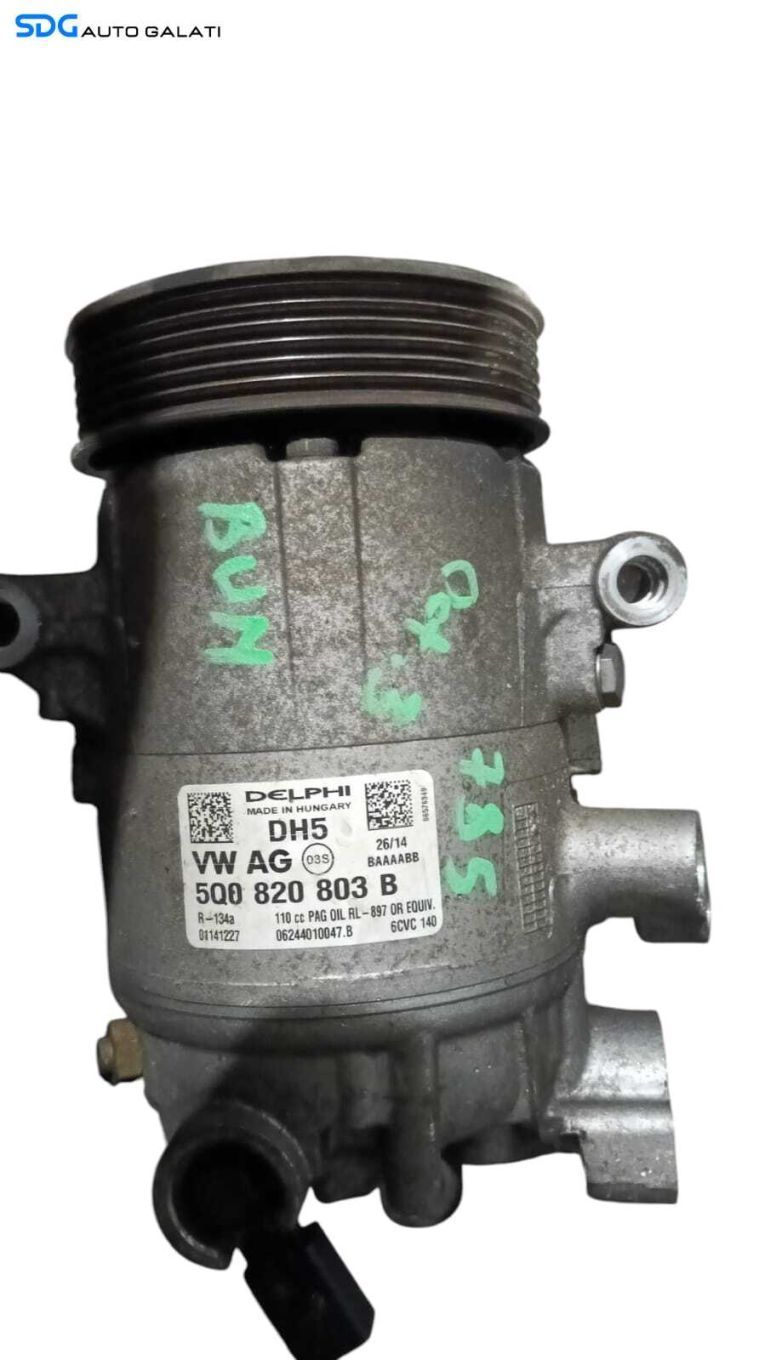 Compresor AC Aer Conditionat Clima Delphi Verificat Audi A1 1.4 TDI CUSB 2010 - 2018 Cod 5Q0820803B [M8242]