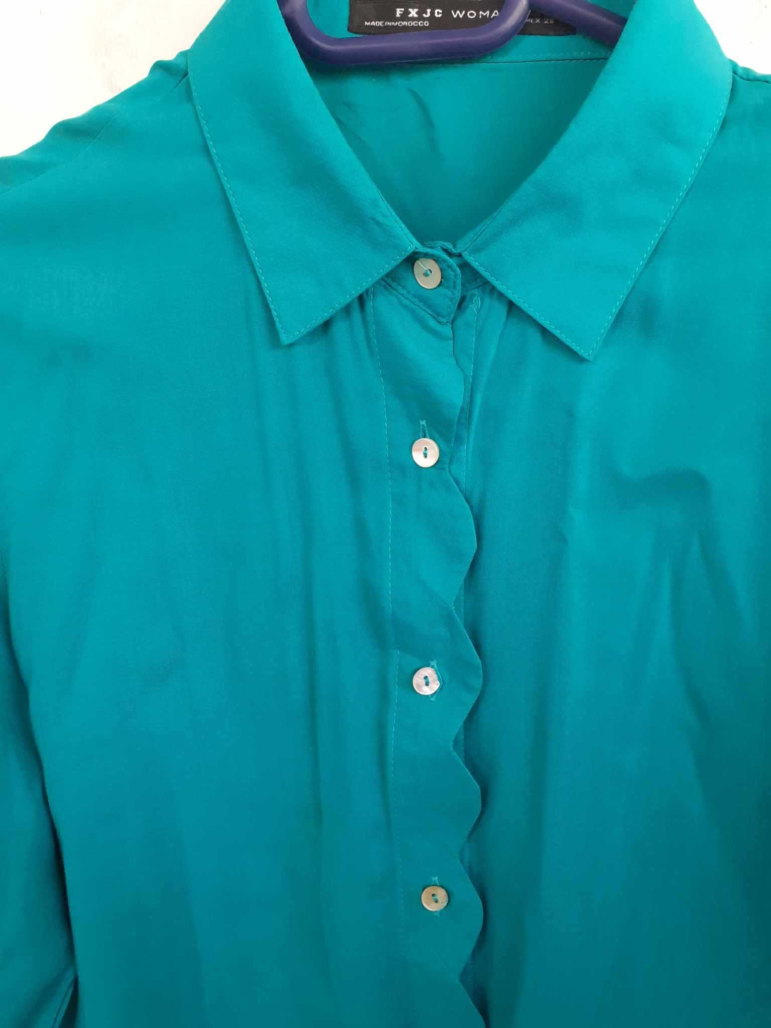 Дамска синьо-зелена риза
