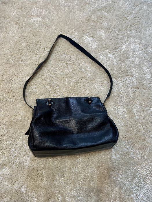 Desmo Geanta poșetă piele naturală neagră