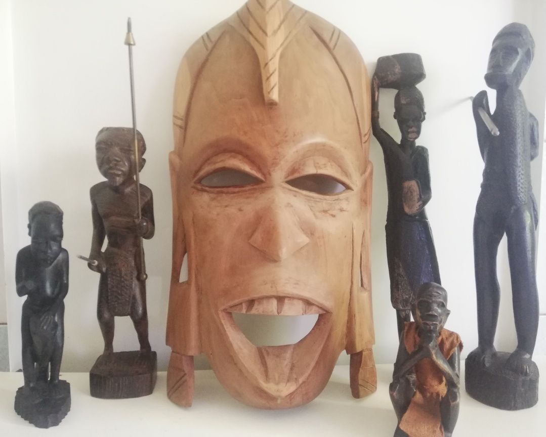Statuete africane de colectie lemn abanos /Statuete tribale Africa