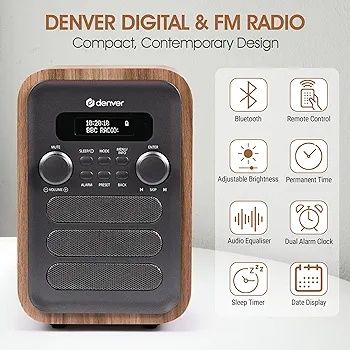 Denver Bluetooth DAB радио с дистанционно управление