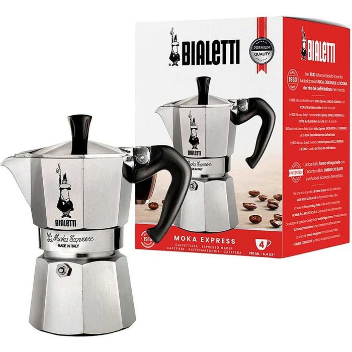 Гейзерная кофеварка Bialetti Moka Express 4 cup. Новая! Made in Italy!