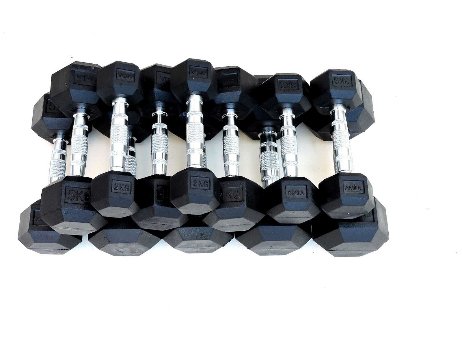 Дъмбели Хекс Pro , Фиксирани Гири HEX 1 кг - 10 кг, Dumbbells