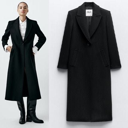 Дамско черни палто Zara
