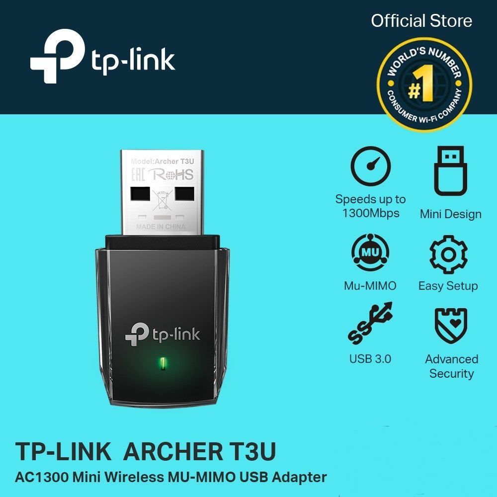 СКИДКА! Двухдиапазоный USB Wi-Fi Адаптер Tplink Archer T3U AC1300