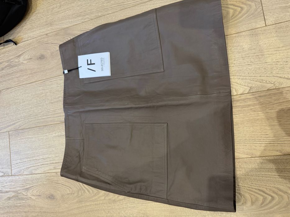 Юбка кожаная, Франц фирма Selected, размер 46-48