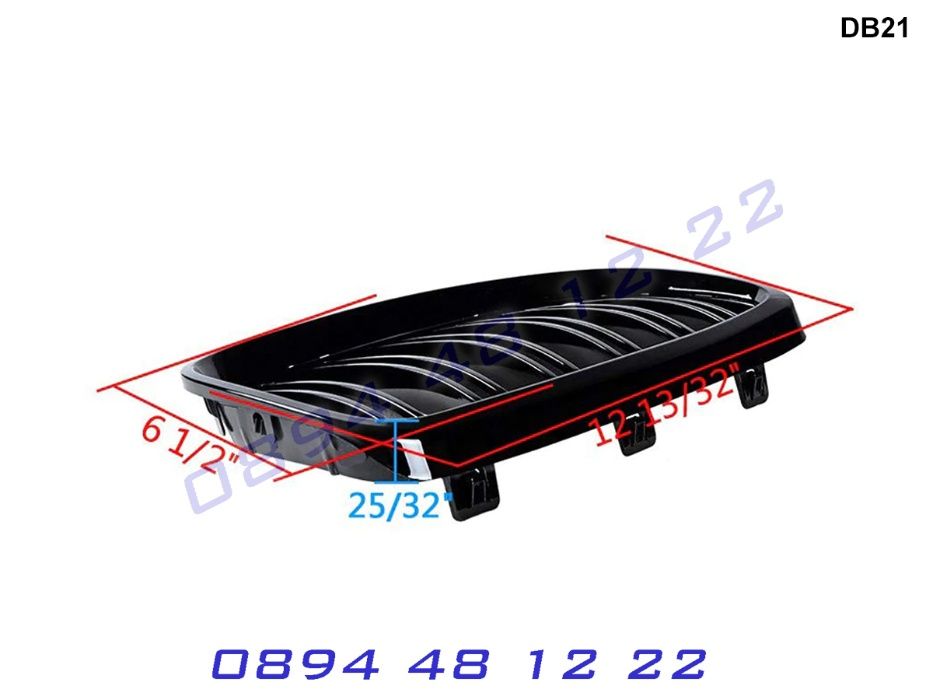 Двойни M3 M Бъбреци Решетки BMW E92 E93 2006 до 09 БМВ Е92 Е93 Гланц М