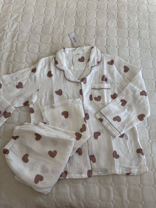 Пижамы женские пижама муслин хлопок атлас шелк