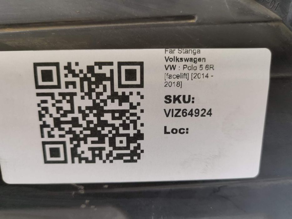 Ляв фар / Lqv far Volkswagen VW Polo 5 6R [фейслифт] Оригинален, в мно