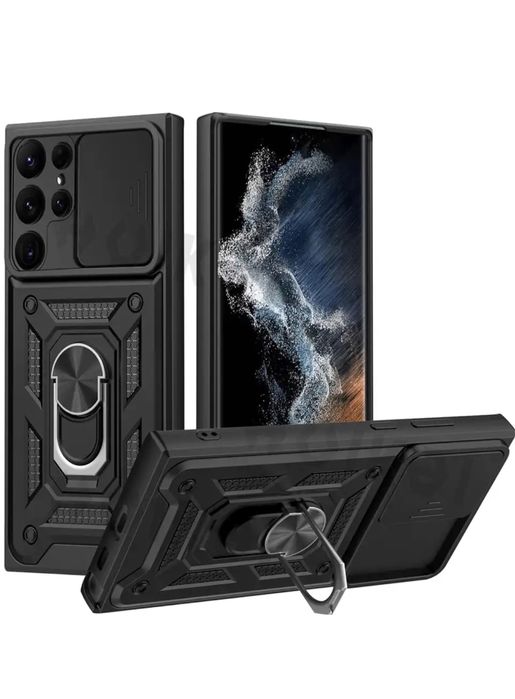 Samsung S22/S23/S24/S25/PLUS/ULTRA Husa Strong Anti Drop Inel Metal