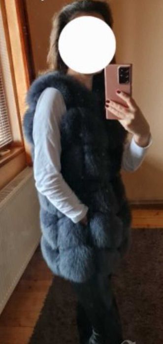 Елек от лисица естествен косъм