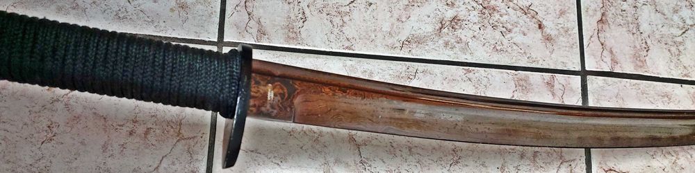 Sabie japoneza - Wakizashi Honshu otel damasc roșu