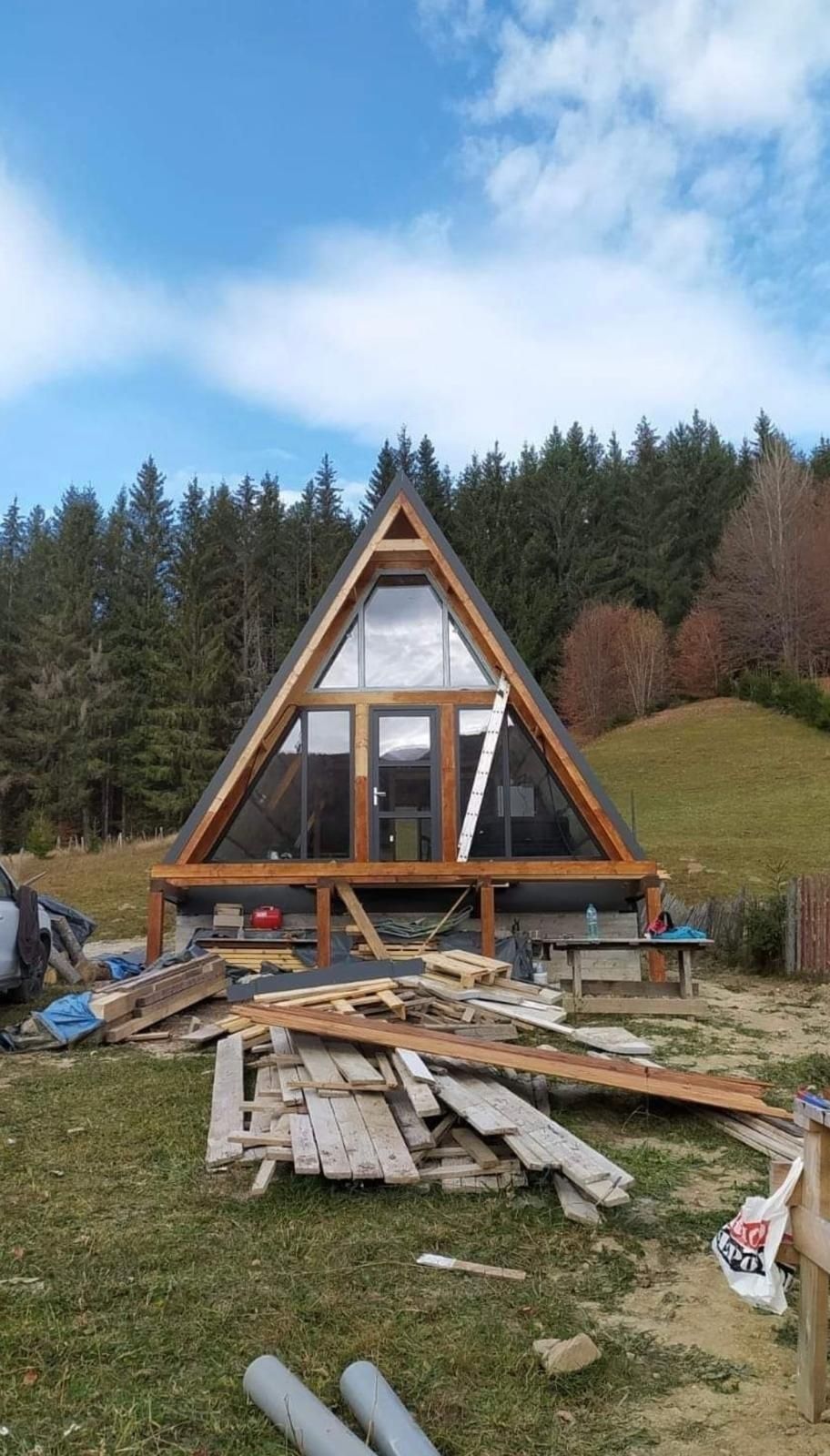 Cabane tip A din lemn