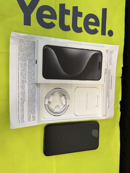 КАТО НОВ 1TB iPhone 15 Pro Max Yettel Гаранция 2026 Black / Черен