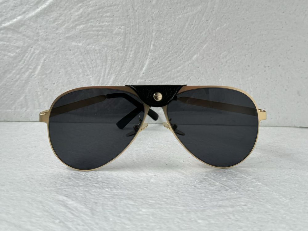 Gucci 2024 мъжки слънчеви очила авиатор с кожа 5 цвята
