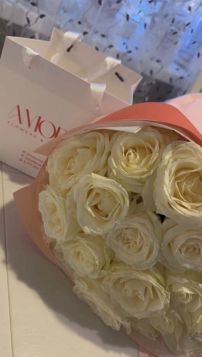 цветы .белые 19 штук