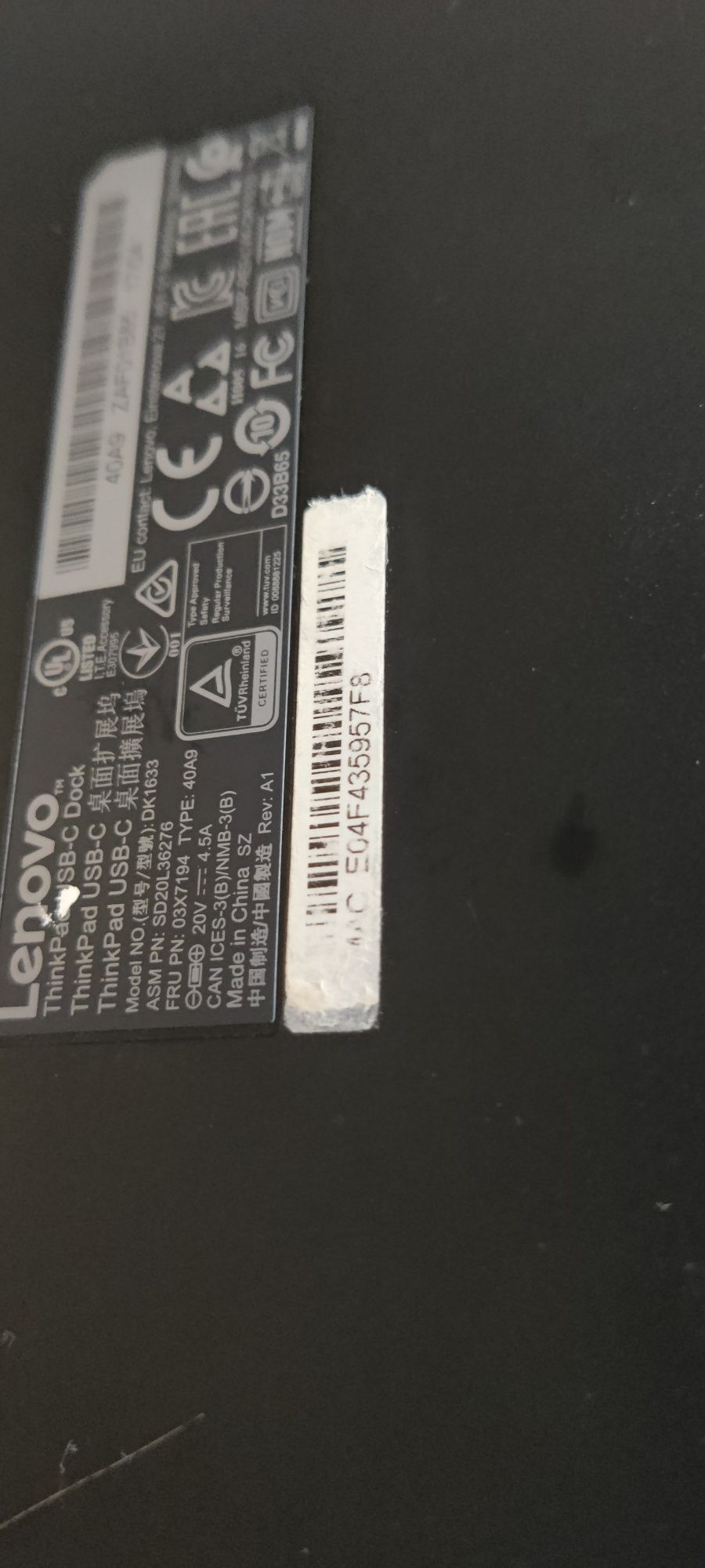 Toshiba docking station Lenovo