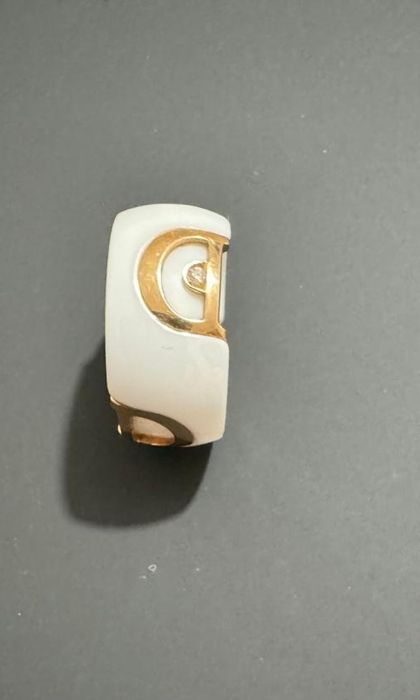 Продам кольцо золото Damiani керамика с бриллиантом