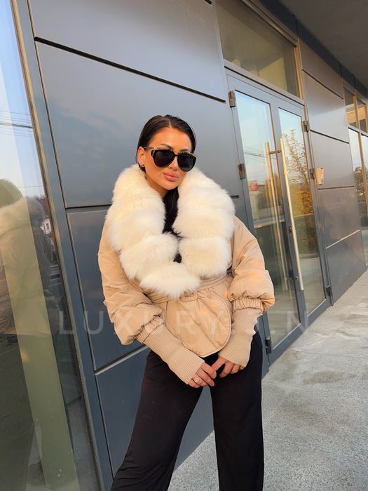 Geaca blana naturala model nou diferite culori