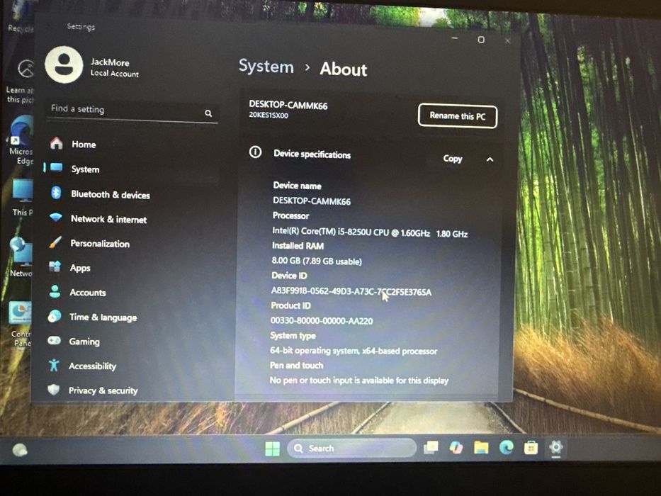 Laptop Lenovo ThinkPad X280 i5 8gb ssd