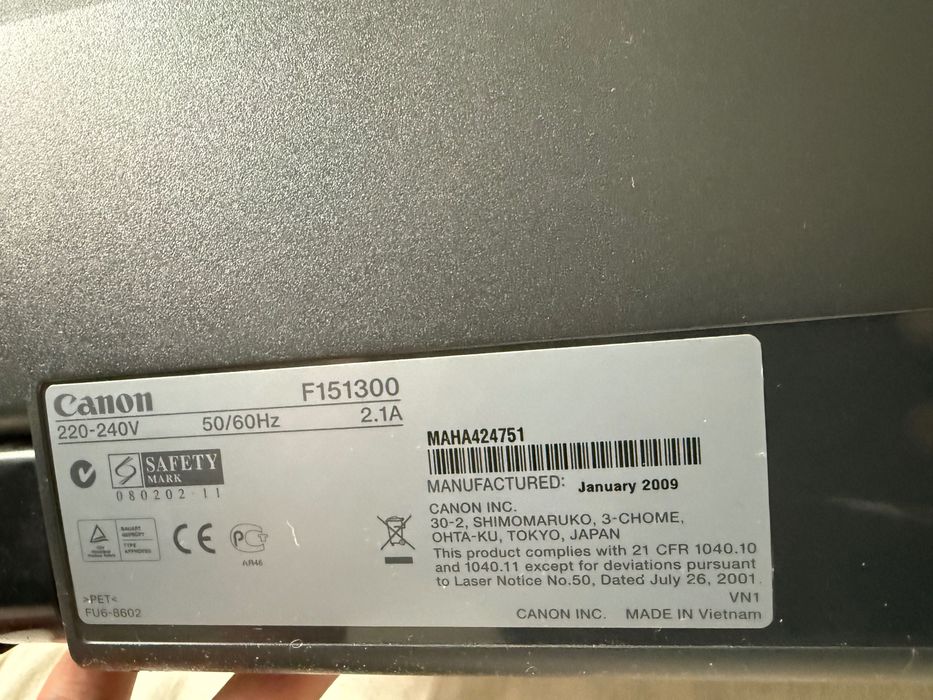 Canon LBP 3010 B Чорна Белый Принтер Тиник Ишлайди Свежий