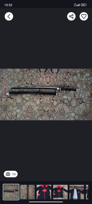 Деревянная катана из аниме