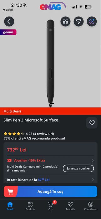 Slim Pen 2 Microsoft Surface - NOU / Sigilat