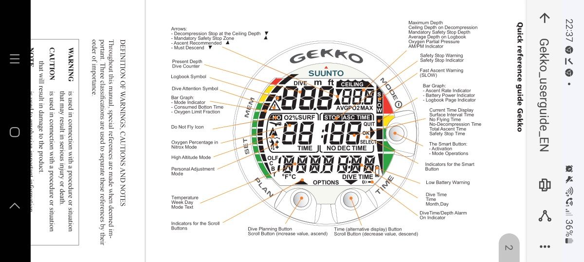 Suunto Gekko pentru scufundari